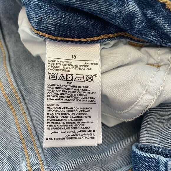 Old navy women 18 rockstar super skinny ripped cotton blend jeans - Picture 6 of 10